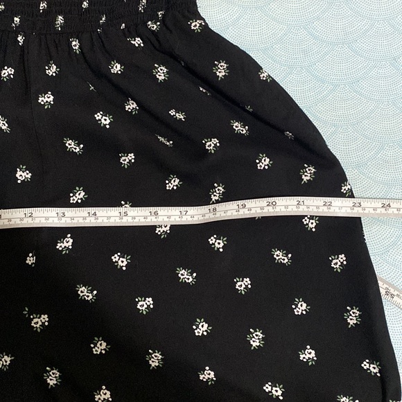 Halter with elastic smocking full length wide leg pant suit Size S Floral - Picture 4 of 5